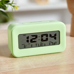 Pantalla de retroiluminación LED de 8 pulgadas de alta calidad, relojes de mesa inteligentes, reloj despertador Digital, luz nocturna, lectura de temperatura y humedad, Oficina - Product Image 5