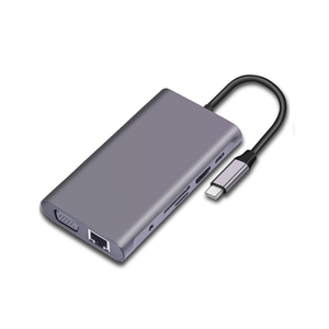 Usb c Hub Multiport Adapter with Pd/USB3.0/RJ45/ VGA USB3.0 11 Splitter Port Type C HUB for Macbook Pro Air Pc <strong>Computer</strong> - Product Image 1