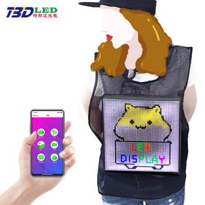 Güzel tasarım telefon APP düzenleme LED reklam mesajları gösteriliyor LED ceket LED yelek giyilebilir APP programlanabilir LED ekran ceket - Product Image 3
