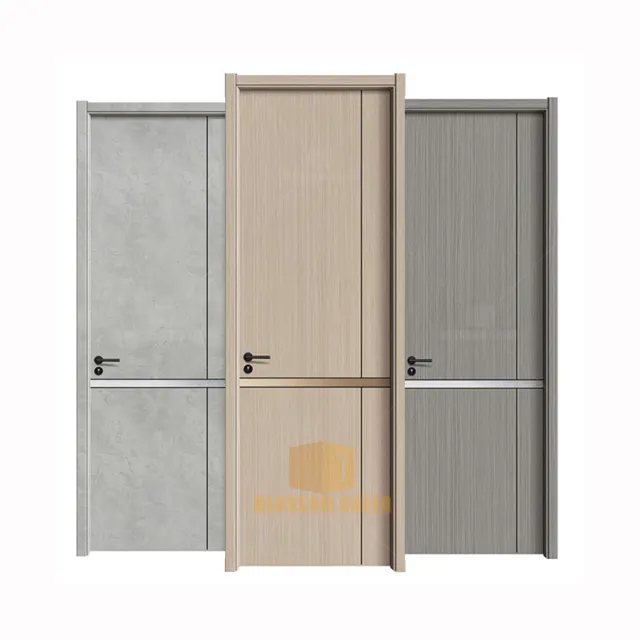 Puerta de madera, lujo moderno en Stock, placa personalizada, decoración de vidrio blanco sólido, piel de MDF, cristal de semicarbono de madera compuesta