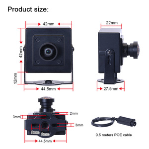 4200 5MP 2.6mm 130degree Blacklight CMOS Sensor 0.0001Lux H.265AI/H.265+ HD Mini POE IP <strong>Camera</strong> - Product Image 4