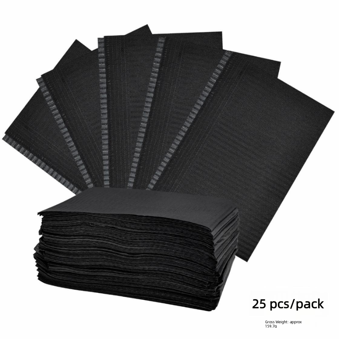 Tapete desechable para mesa de manicura - negro - 25 unidades