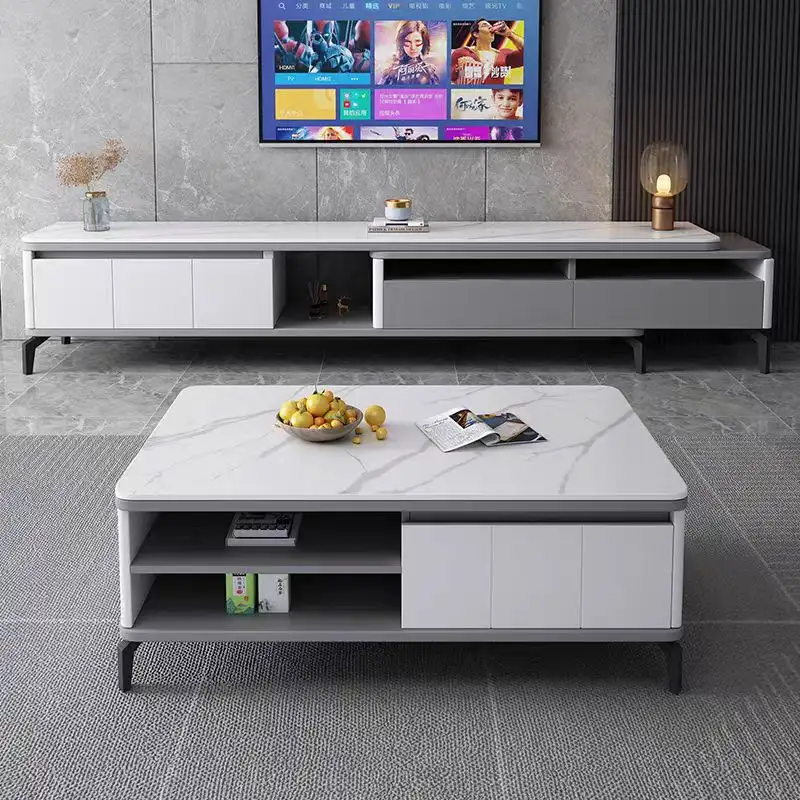 Hermosos armarios exquisitos muebles de sala de estar dormitorios artísticos herramientas de Bar al aire libre soporte de TV moderno mesa de centro de lujo ligera