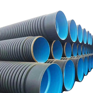 פלסטיק hdpe פוליאתילן קיר כפול גלי ניקוז צינור ניקוז קוטר 200 מ 300 מ "מ 500 מ" מ פלסטיק מעוגלים