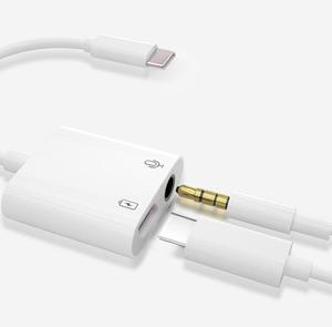 2ใน1 USB ดิจิตอล Type C ไปยัง Type C AUDIO + Type C อะแดปเตอร์หูฟังสำหรับ iPhone 15 Samsung Google phon - Product Image 3