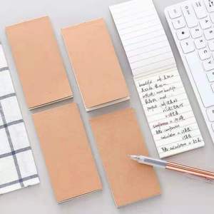 Cuaderno de papel Kraft marrón A5/A6 personalizado con cubierta de cuero suave, encuadernación cosida, estilo de tapa dura, Mini cuaderno de notas de bolsillo
