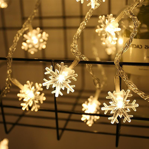 10/20/40pcs LED Cadena de luz al aire libre de copo de nieve de la secuencia Luz de Navidad LED copo de nieve hielo lámpara de hadas cortina luces de cadena - Product Image 3