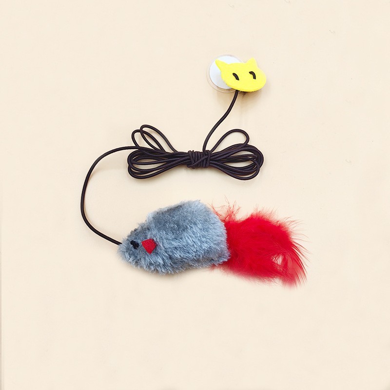 Gray hanging talking mouse