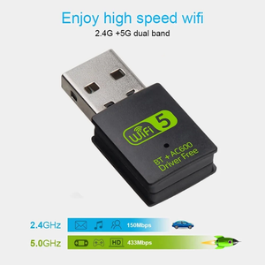 Venta caliente Driver Free Network Lan Card Mini Wireless Dongle para 600Mbps Usb Wifi y adaptador Bluetooth - Product Image 4