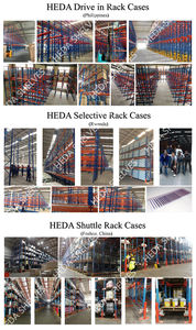 מחסן מדפים מותאם אישית להרכיב כונן מדף מתכוונן בצפיפות גבוהה אחסון מפעל דרך מתלה כבד מזרן - Product Image 4