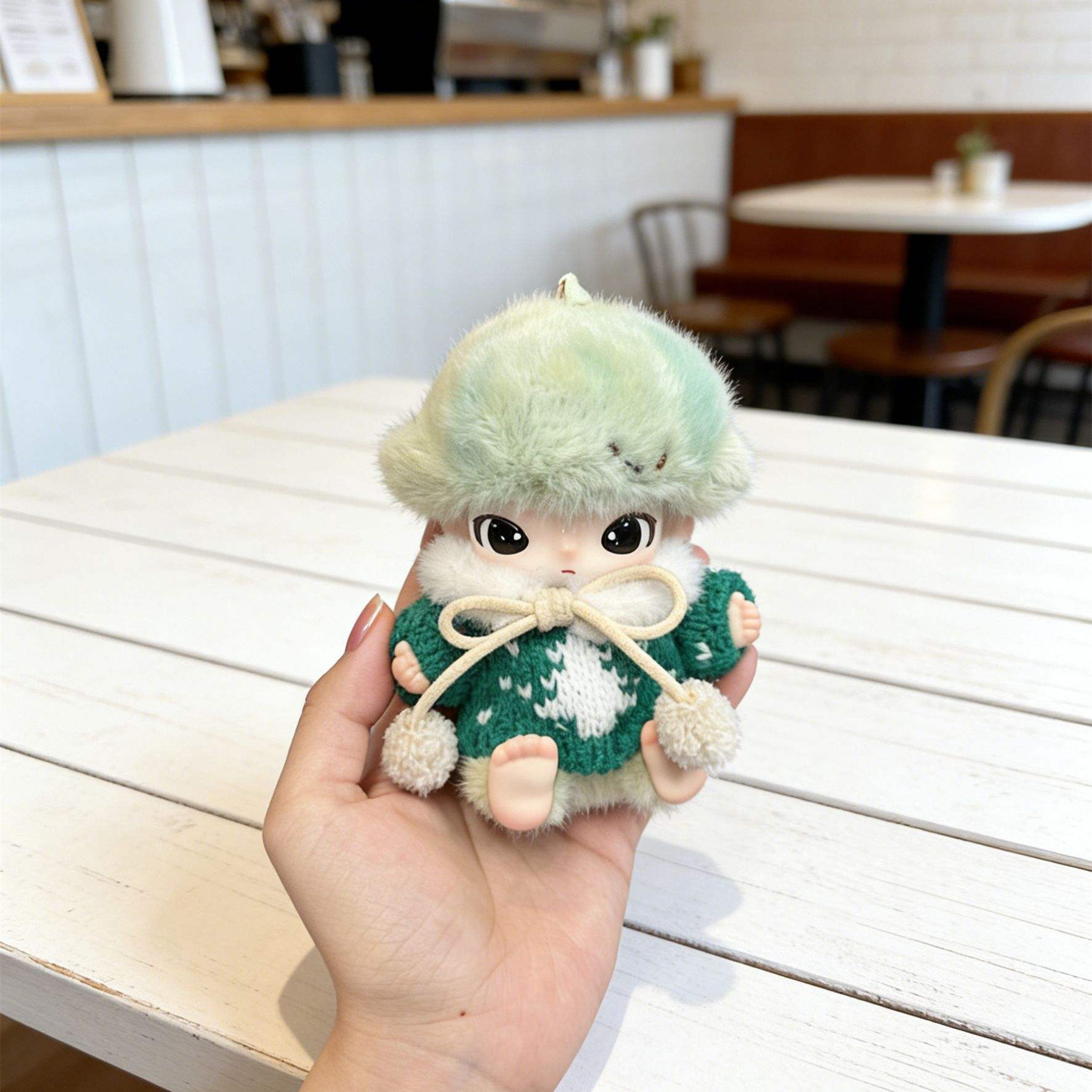 Conjunto dos piezas jersey punto verde navidad