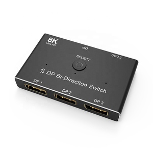 Xput3ポート3In1Out 3x1 8K DP Displayport双方向スイッチスイッチャースプリッターボックスアダプターコンバーター1.48K 60Hz 4K 144Hz - Product Image 1
