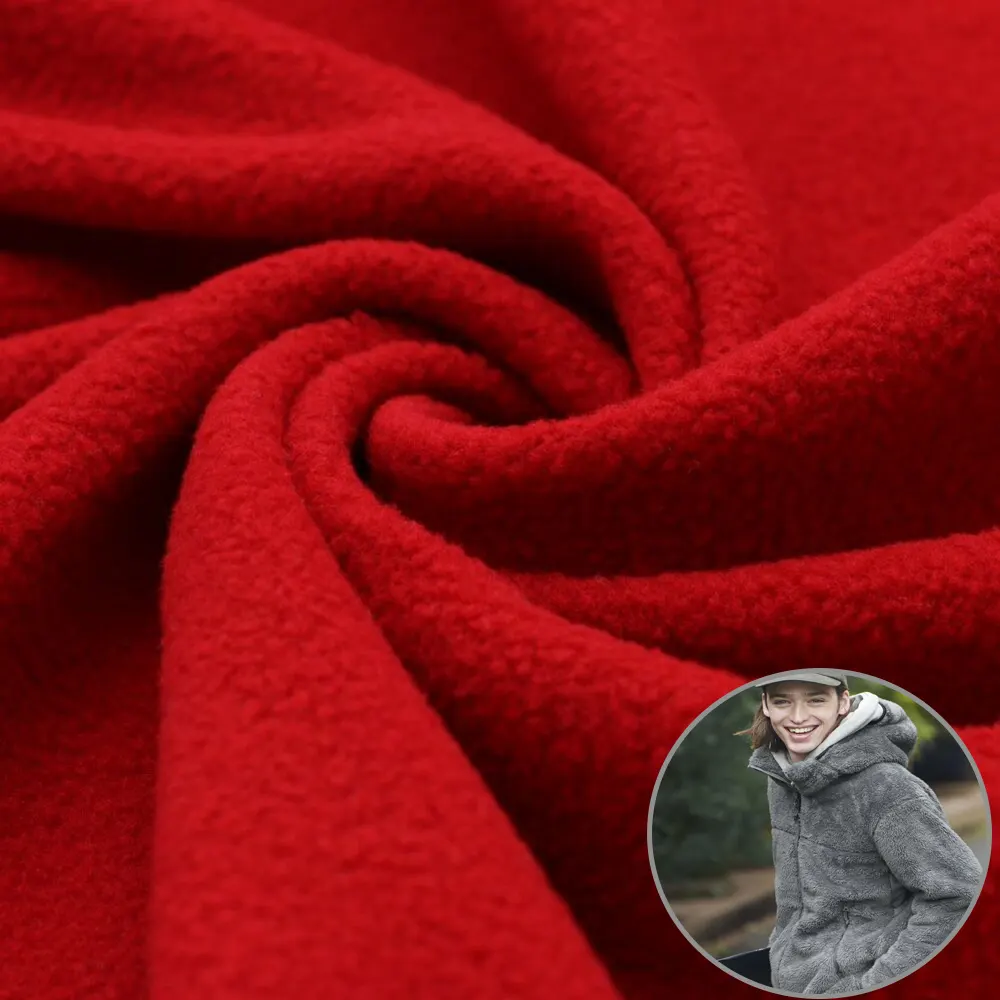 Venta directa de fábrica personalizada 00% poliéster uno o dos lados cepillado Anti Pilling Polar Fleece Fabric