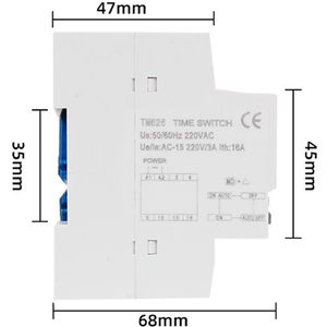 TM6262チャンネルタイマースイッチ220V2グループ出力個別制御週7日間プログラム可能タイマー35mmDinレールの取り付け - Product Image 6
