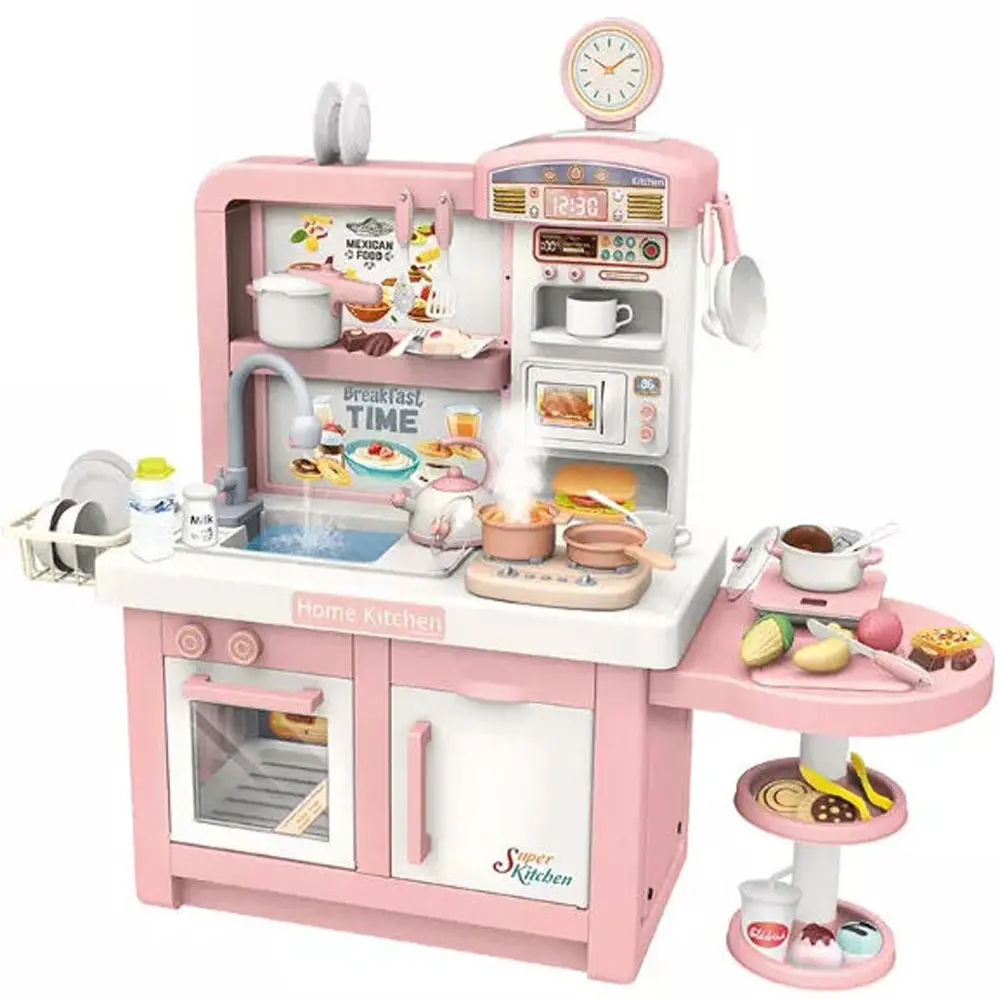 DC Big Simulation Girls Luxury Other Pretend Play House Tableware Cooking Game Set Kids Kitchen Toys For Kids
