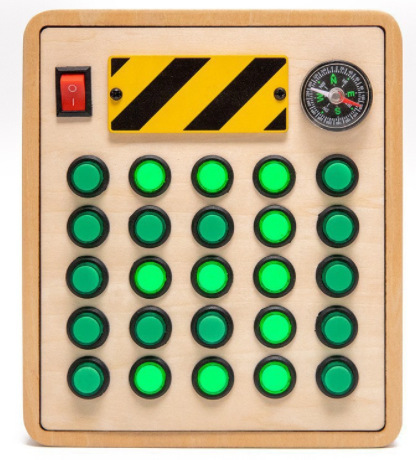 Wood color Led light busy spelling board 046