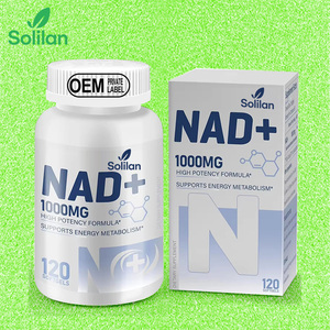 Solilan nhà máy OEM ODM 120 đếm NAD + 1000mg vitamin Softgels nicotinamide riboside chất chống oxy hóa năng lượng sức khỏe bổ sung - Product Image 1