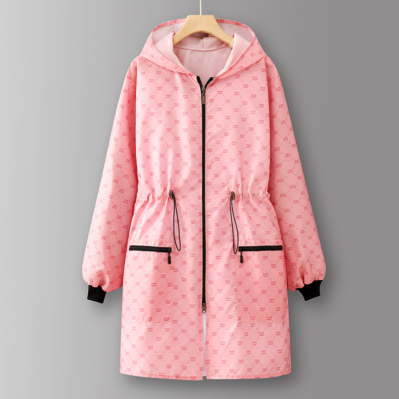 Pink-SJ907Drawstring long waterproof190Below catty