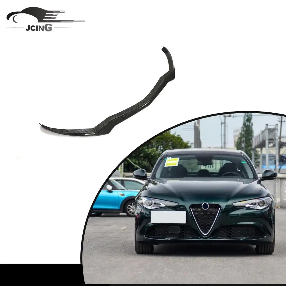 Splitter per labbro paraurti anteriore auto in fibra di carbonio per berlina Alfa Romeo Giulia Base 4 porte 2016-2021