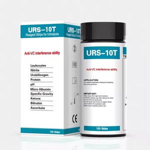 HEDAO URS-10T 10 In 1 Reagent Strips 100strips / Bottle Urine Analysis <strong>Test</strong> Paper For Urine Urinalysis <strong>Routine</strong> - Product Image 1