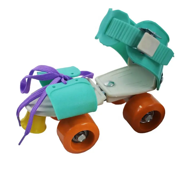 Sepatu roda kecepatan Quad dapat disesuaikan untuk anak-anak pemula rekreasi luar ruangan untuk anak perempuan dan anak laki-laki