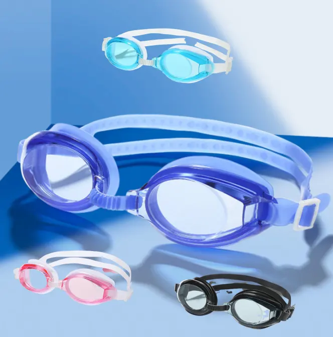 Kacamata renang anti kabut dan tidak bocor, kacamata renang pelindung UV dengan lensa bening 2023 untuk anak-anak