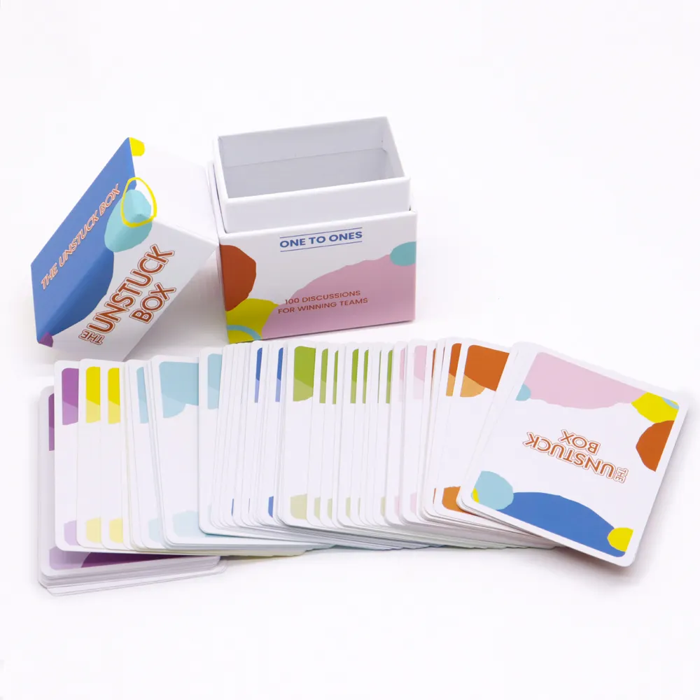 Usine Custom Company Teams Discussions Jeu de cartes Fabrication Extension de relation imprimée Jeu de cartes pour adultes