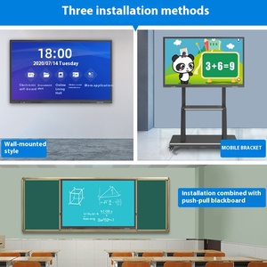 32-110インチ商用および会議用オールインワンマルチメディアティーチングマシンLEDバックライトHDテレビ定義LCDタイプ
