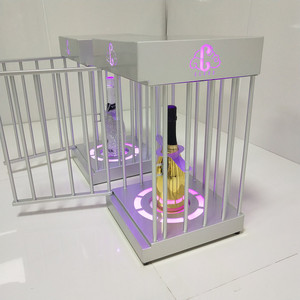Biểu Tượng Tùy Chỉnh Có Thể Sạc Lại Vàng Đen Lồng Hiển Thị Vip Kim Loại LED Vương Miện Rượu Sâm Banh Chai Lồng Presenter Cho Bar Đảng - Product Image 5