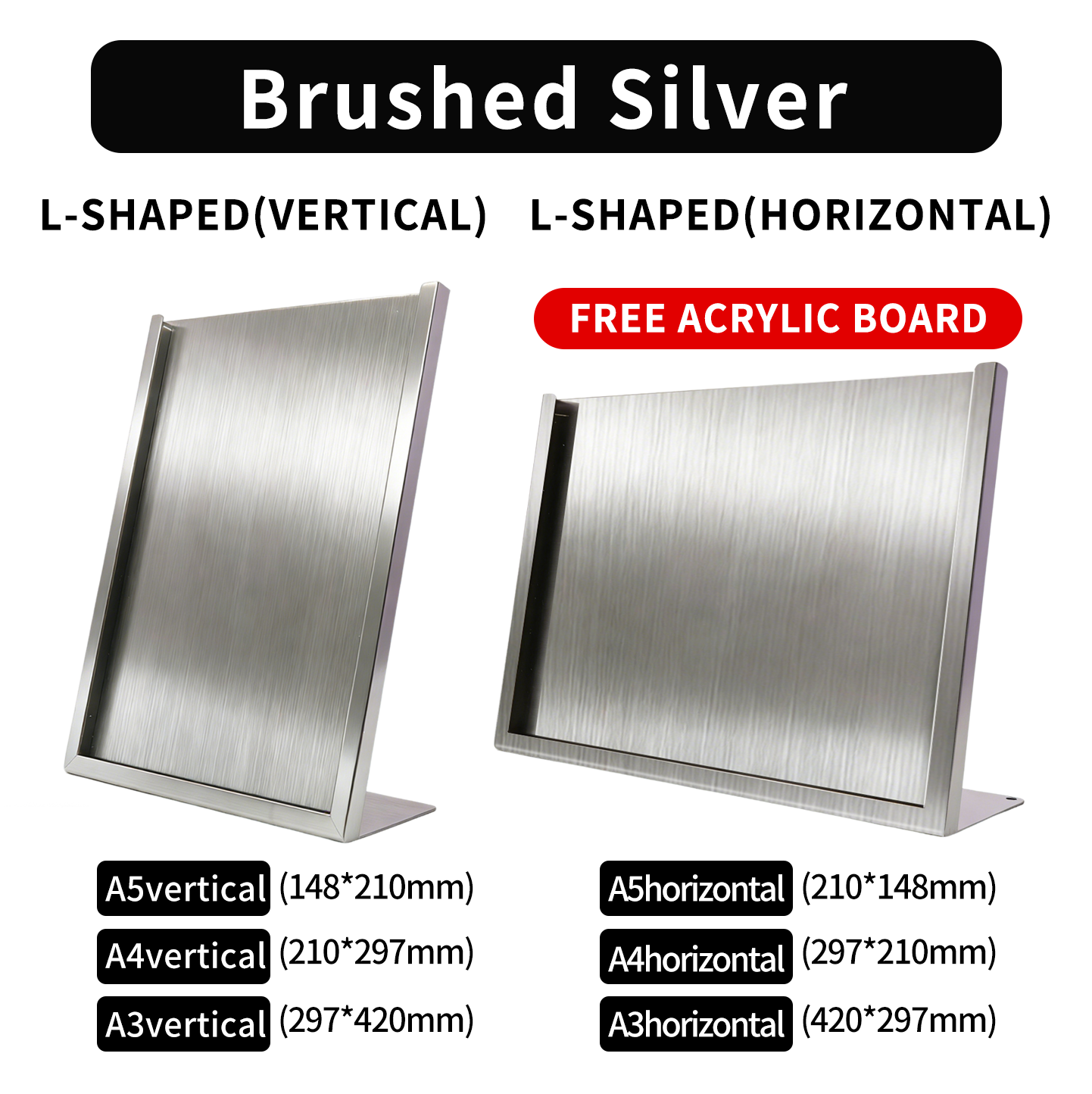 (L-SHAPED CLASSIC)Stainless steel natural color
