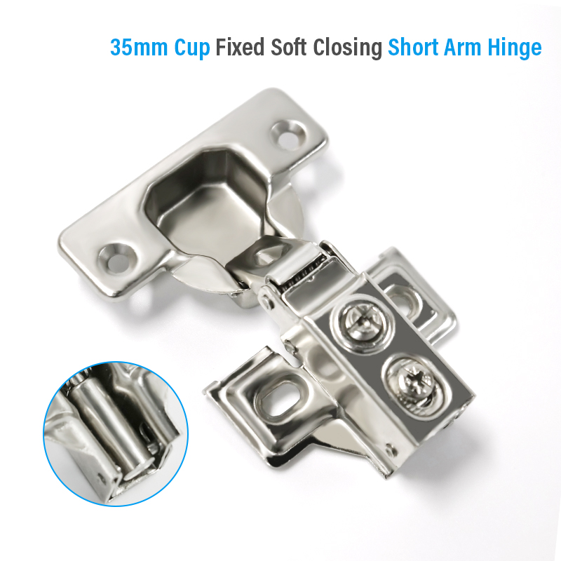 35mm cup fixed soft closing short arm hinge