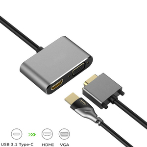 USB3.1 Type-C Protocol to for HDMI <strong>VGA</strong> 4K TV Video Adapter Cable Dual-<strong>Input</strong> Video for <strong>Computers</strong> Combination Shielding - Product Image 5
