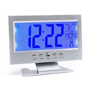 8082 большой ЖК-будильник с голосовым управлением и подсветкой - Product Image 2