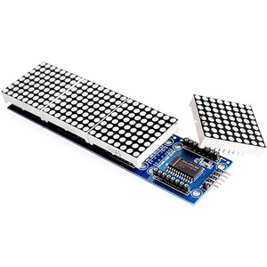 MAX7219 8x32 LED-Anzeige modul 4-in-1-MCU mit blau-rot-grünem Gitter 5-poliger Leitung für Arduino & Raspberry Pi