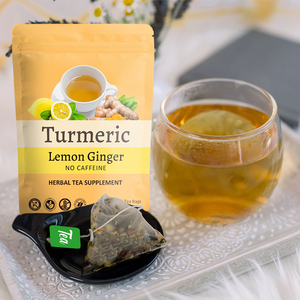 Label pribadi kantong teh Herbal kafein bebas kunyit alami manfaat kesehatan teh Lemon jahe - Product Image 6