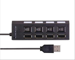 4-port usb2.0 hub ile bireysel led çok port usb hub2.0 adaptörü 4 poorten usb hub 2.0 adaptörü usb2 voor 4 port usb 2.0 hub - Product Image 5