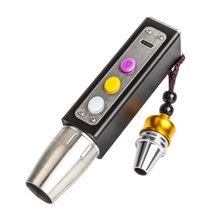 Torcia elettrica lunga ricaricabile tipo-C a tre sorgenti luminose regolabile torcia con pietra preziosa lampada posteriore con supporto penna puntatore Laser - Product Image 1