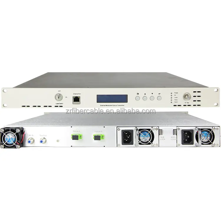 La modulation externe CATV choisissent l'émetteur optique de la fibre 1550nm Anolog/signal numérique 50-150KM