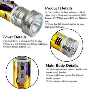 Metal plastik linterna led plastik meşale - Product Image 5