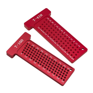 T tipi hassas ağaç İşleme Scriber ölçme aracı kare alüminyum alaşım kazımalı aracı delik konumlandırma göstergesi DIY projeleri için - Product Image 1