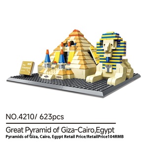 Wange Famous Landmark Building Blocks Toy 4210 Giza Pyramid in Cairo <strong>Egypt</strong> Small ABS Plastic Particles for Model Assembly - Product Image 6