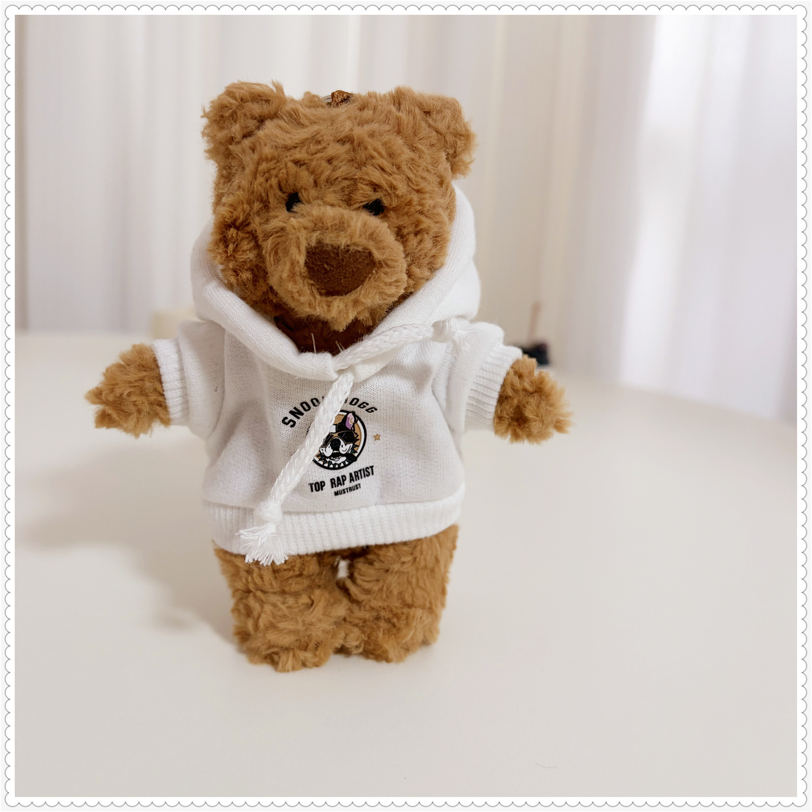 10cm white dog head sweater-one size fits all