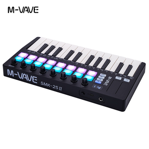 Teclado MIDI de 25 teclas con 16 paneles táctiles sensibles a la velocidad, 8 perillas, 360, palanca de mando, controlador MIDI de M-VAVE - Product Image 5