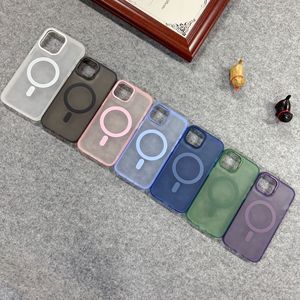 Mat arka kapak Metal Lens ile manyetik kılıf iPhone 14 için kablosuz şarj sihirli artı 13 Pro Max 12 14Pro-PC aksesuar