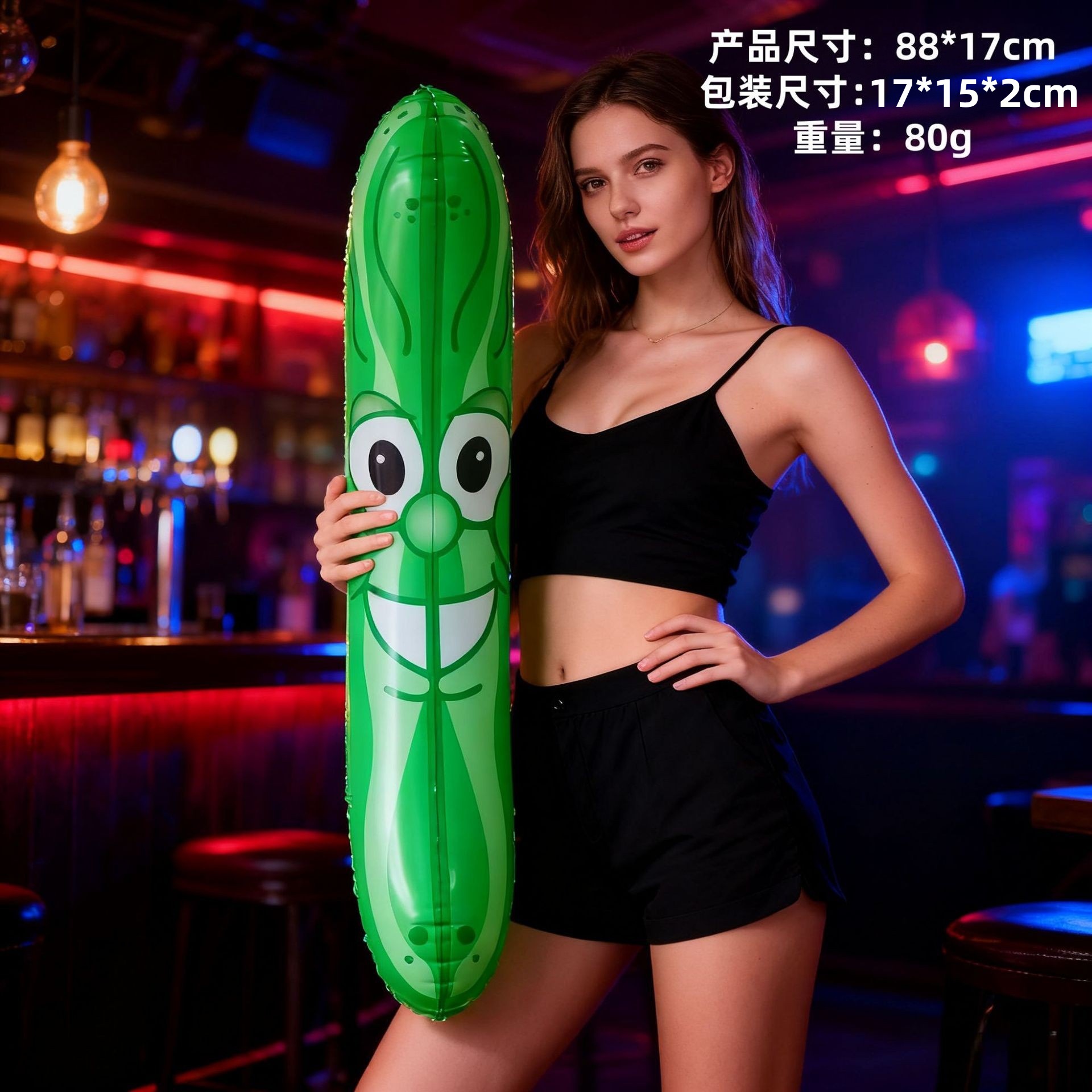 Pepino inflable de 88 cm.