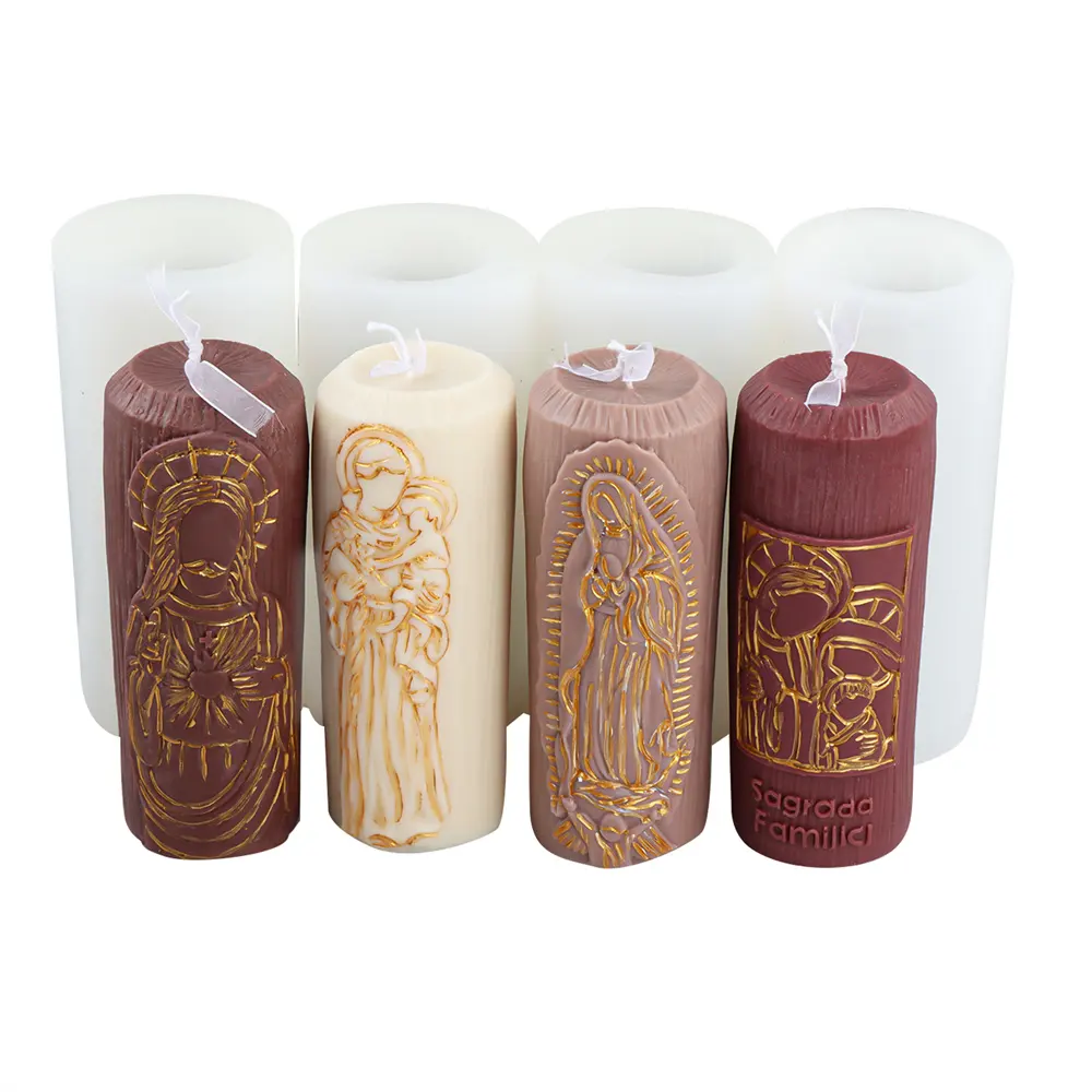 Molde cilíndrico de resina de Gypsum para aromaterapia, columna de moldes para Iglesia de Jesús, Sagrada Familia, Pilar romano, en venta