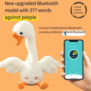 Electric Recording Music Lighting Doll <strong>White</strong> Goose Cactus Series Charging <strong>Plush</strong> Singing Dancing Duck Toy for Kids - Product Image 5