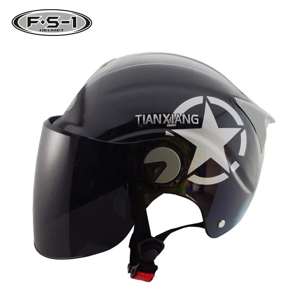 Capacete elétrico sem estrada, feminino, cor preta, face aberta, para corrida, scooter elétrico, para venda