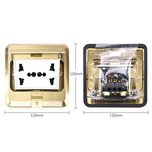 Enchufe de toma de tierra emergente de cobre de 6 orificios, resistente al agua, residencial, Color dorado con enchufe directo IP44 rápido, conectividad NFC - Product Image 2