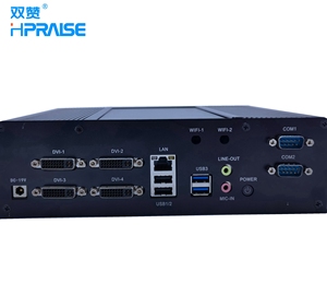 Soporte para cuatro pantallas DVI, AMD 4600M, Quad Core, CPU integrada, ordenador industrial - Product Image 3